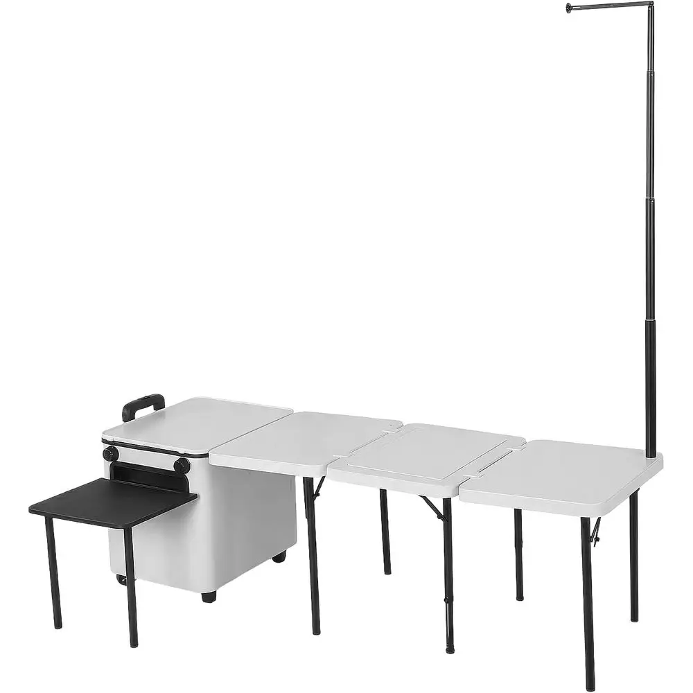 Camping Cooking Light - 이동식 접이식 캠핑 주방 스테이션 (바퀴,