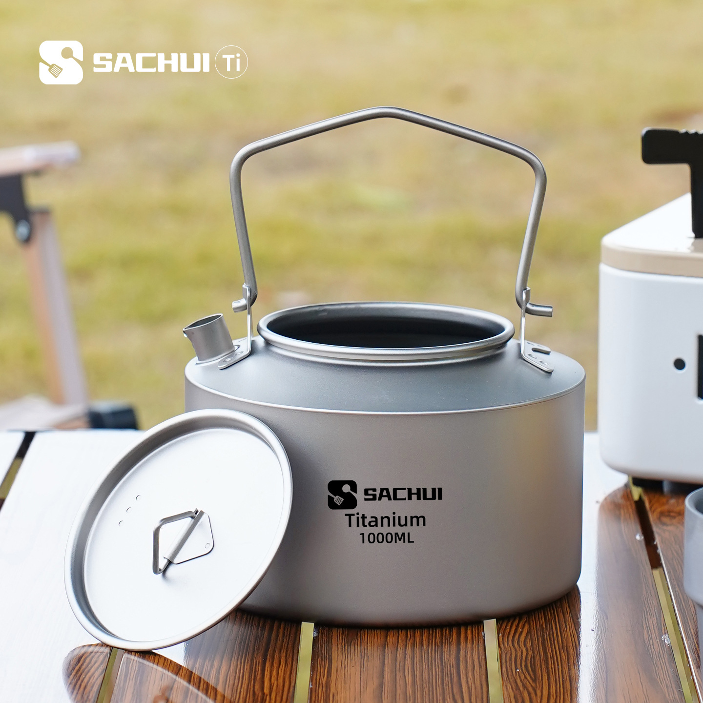 Camping Cooking Accessories - 1000ML 순수 티타늄 주전자 야외 초경량