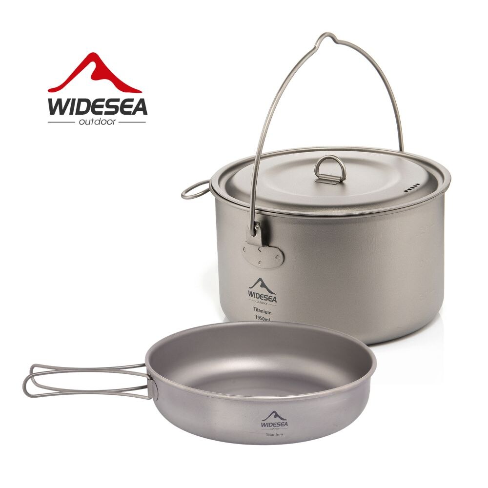 Camping Cooking Rice - Widesea 캠핑 식기 티타늄 조리기구 세트,