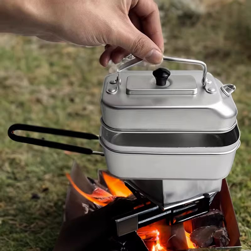 Camping Cooking Rice - 초경량 휴대용 피크닉 캠핑 관광 주전자,