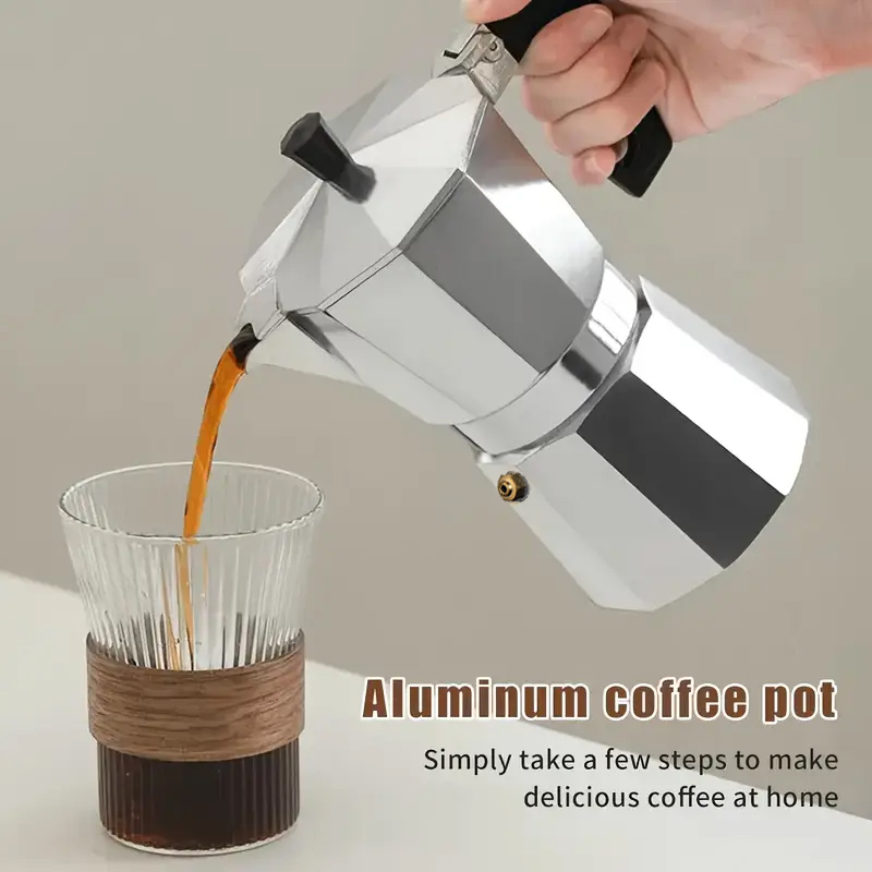 Camping Cooking Accessories - 클래식 알루미늄 모카포트 50-300ML 가정용 스토브탑