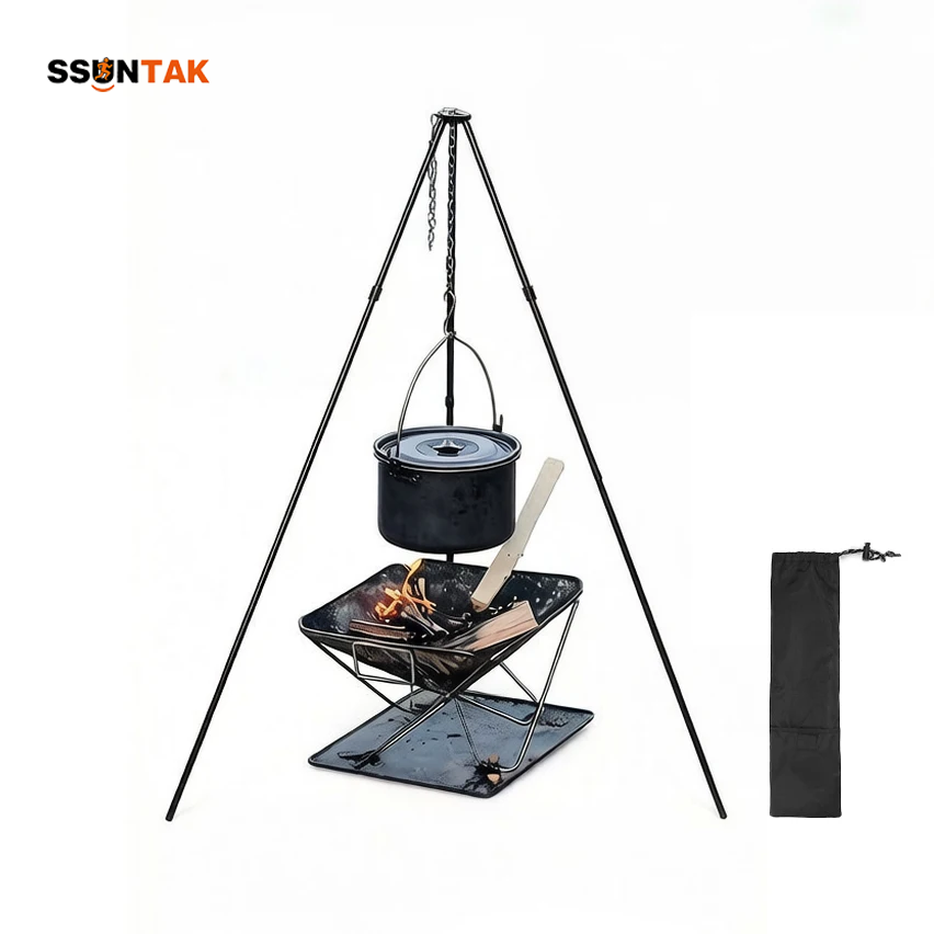 Camping Hanging Cooking Pot - SSUNTAK 휴대용 분리형 캠핑 바베큐 삼각대