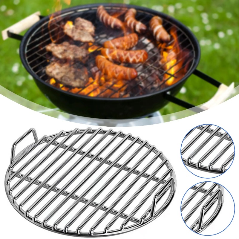 Camping Cooking Cast Iron - 바베큐 랙, 그릴 그레이트 교체품, 원형