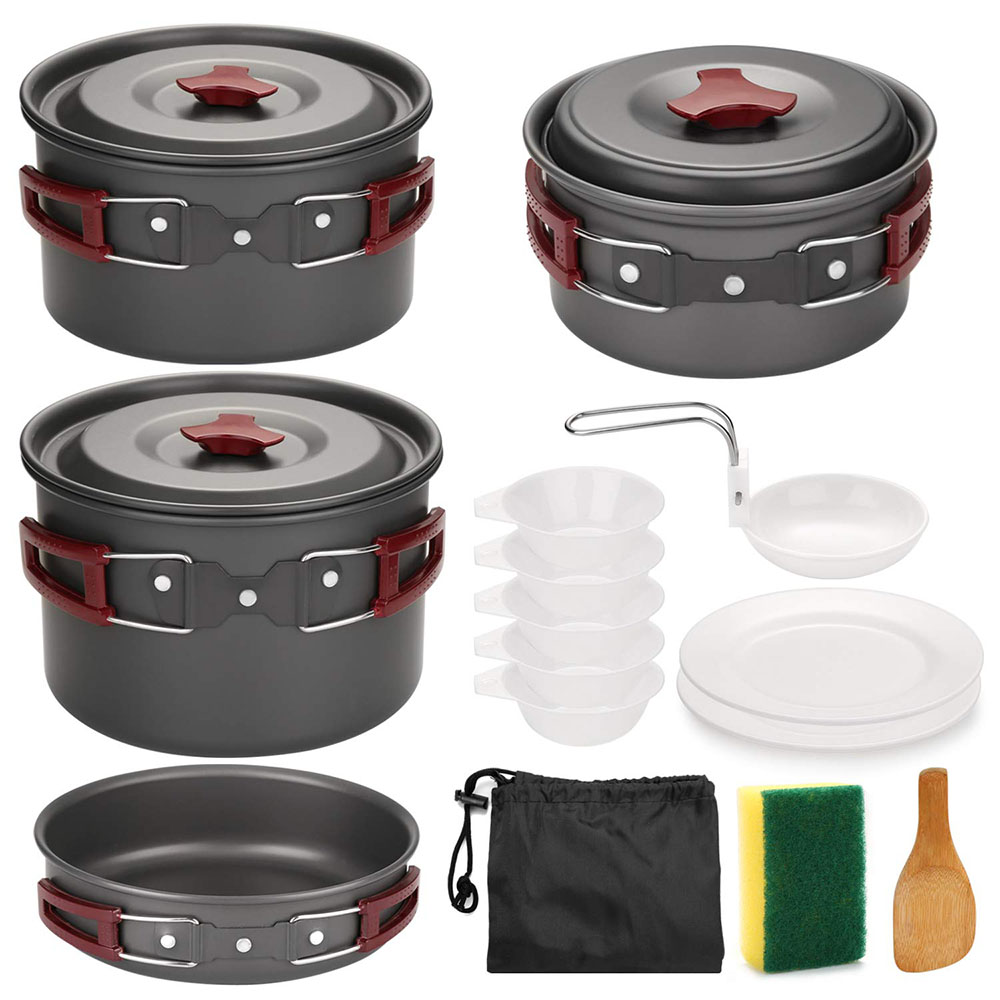 Camping Cooking Rice - 야외 캠핑 조리기구 키트, 논스틱 캠핑