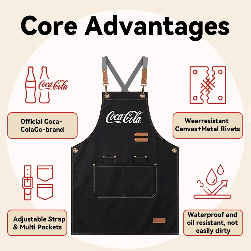 코크 주방 앞치마 여성용 남성용 방수 방유 앞치마 손  - Camping Cooking Apron 리뷰 및 가격