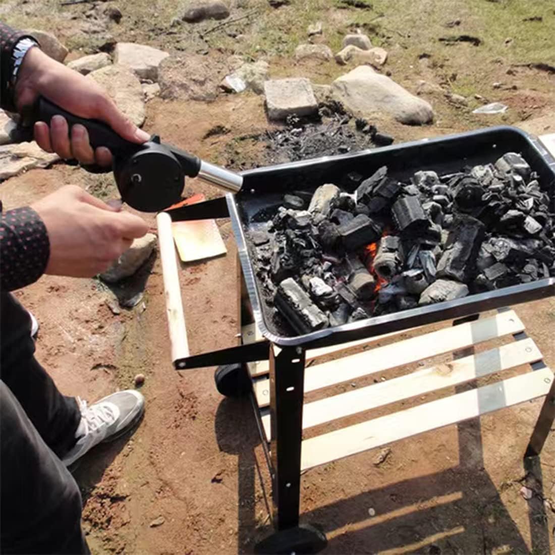 야외 요리 바베큐 송풍기 휴대용 핸드 크랭크 팬 공기  - Camping Cooking Trangia 리뷰 및 가격