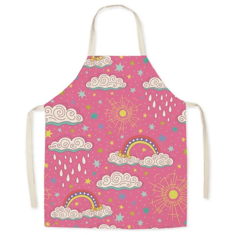 여름 무지개 태양 추상 패턴 앞치마 성인 민소매 주방  - Camping Cooking Apron 리뷰 및 가격
