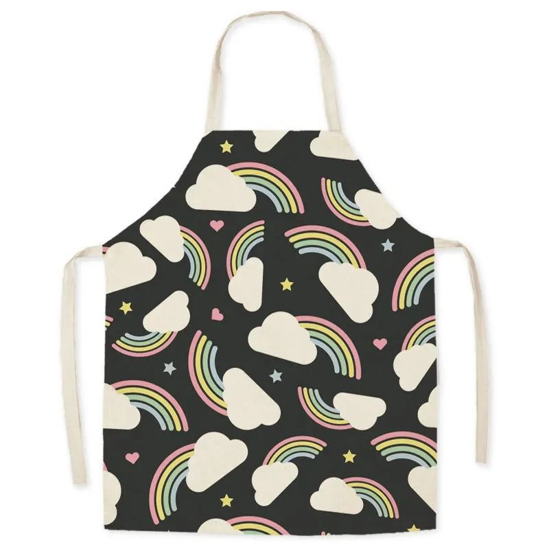 여름 무지개 태양 추상 패턴 앞치마 성인 민소매 주방  - Camping Cooking Apron 리뷰 및 가격