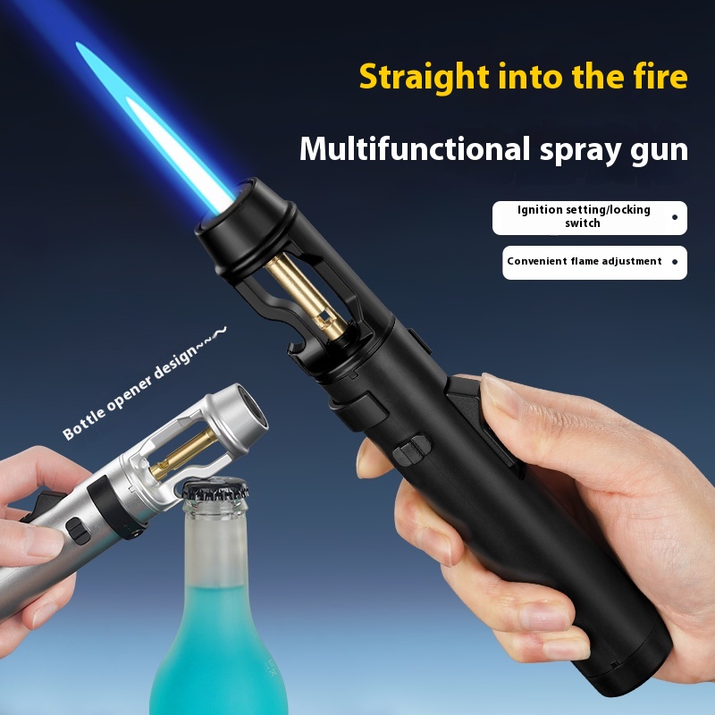 금속 방풍 제트 화염 라이터, 조절 가능한 리필형 가스 - Camping Cooking Torch 리뷰 및 가격