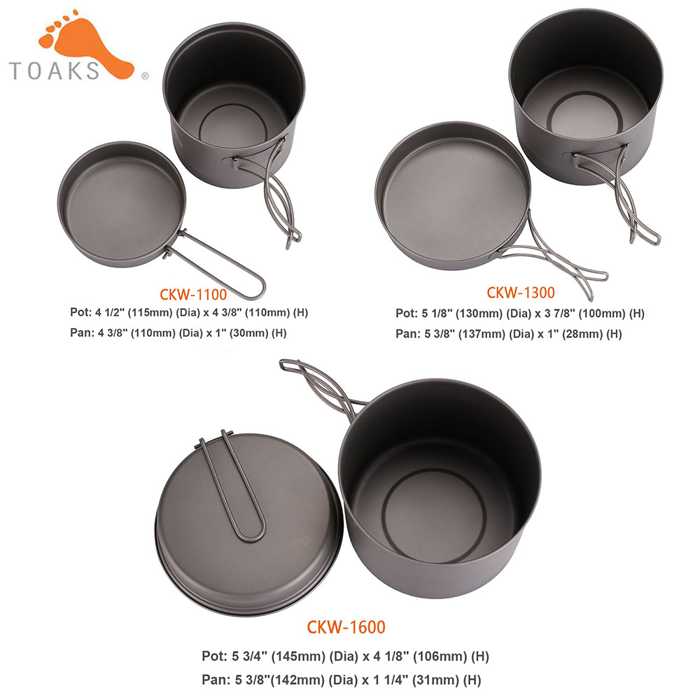 TOAKS 초경량 티타늄 냄비 프라이팬 조리기구 세트, - Camping Cooking Wok 리뷰 및 가격