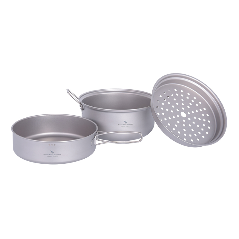 바운드리스 보이저 티타늄 스티머 아웃도어 캠핑 조리기구 - Camping Cooking Pots And Pans Set 리뷰 및 가격