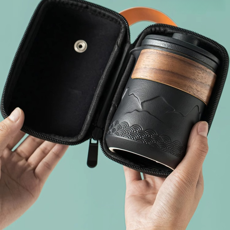 휴대용 여행 차 세트 한 냄비 한 컵 빠른 컵 차 세트 - Camping Cooking Accessories 리뷰 및 가격