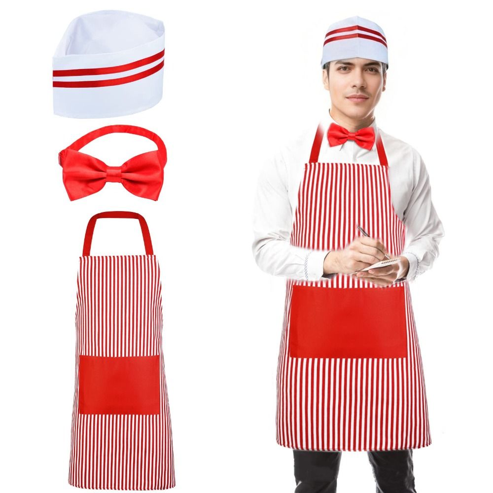 카니발 서커스 웨이터 코스프레 앞치마 모자 포함 빨간색 - Camping Cooking Apron 리뷰 및 가격