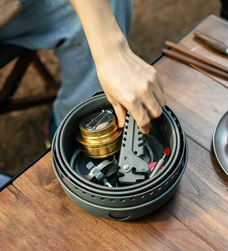 캠핑 가스 스토브 알코올 스토브 요리 냄비 옵션 XBL - Camping Cooking Rice 리뷰 및 가격