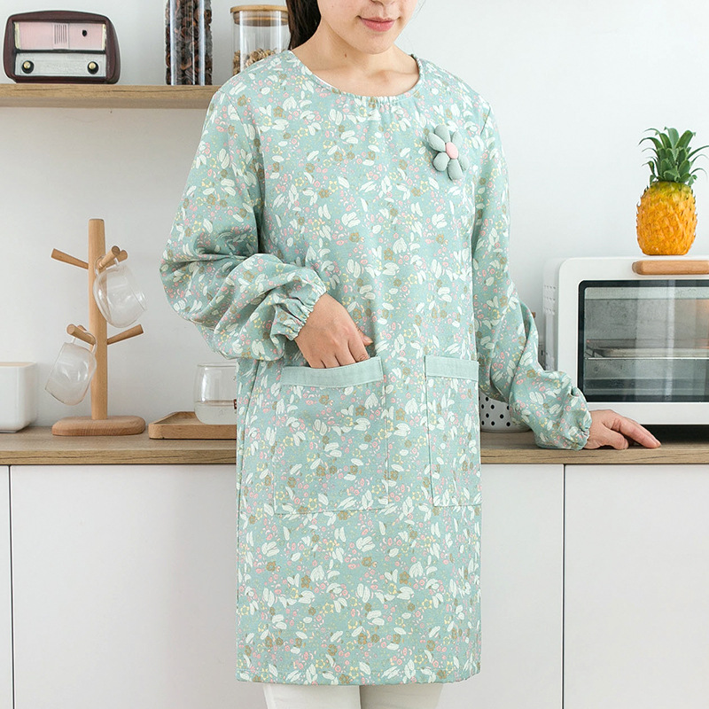 여성용 면 긴팔 앞치마 방수 방유 작업복 가정용 주방용 - Camping Cooking Apron 리뷰 및 가격