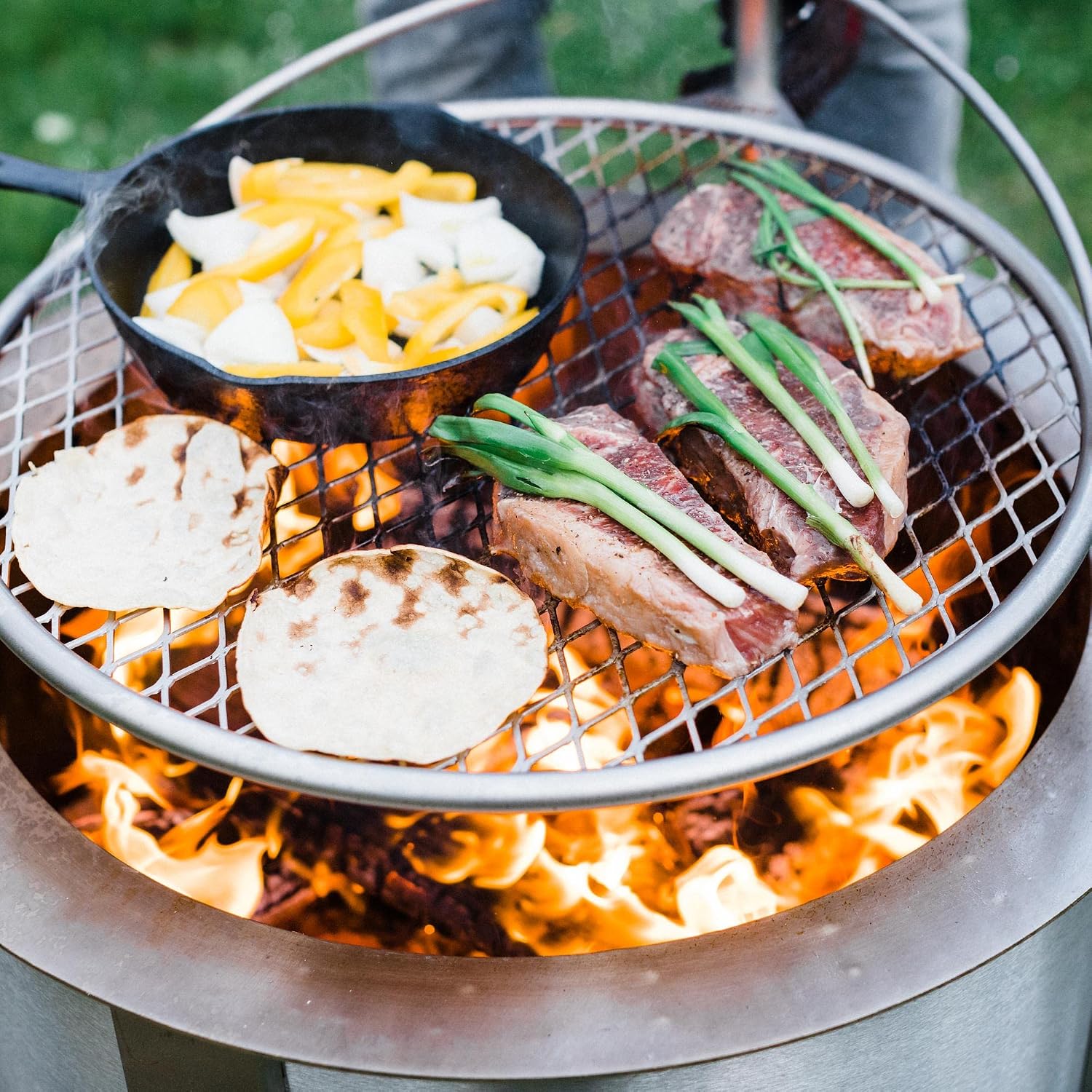 24인치 스테인리스 스틸 캠프파이어 그릴, 내구성 있는 - Camping Cooking Accessories 리뷰 및 가격