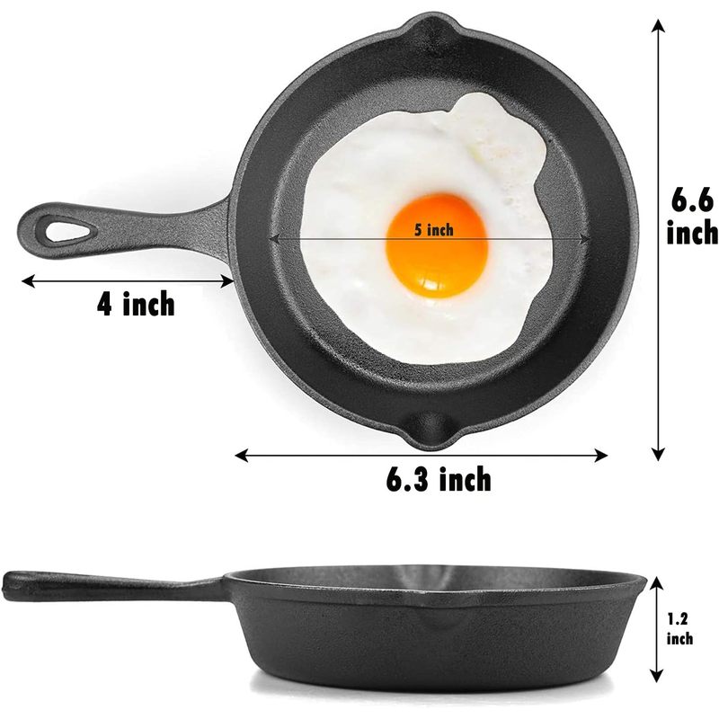 6인치 주철 프라이팬, 물빠짐 방지 기능이 있는 프라이 - Camping Cooking Cast Iron 리뷰 및 가격