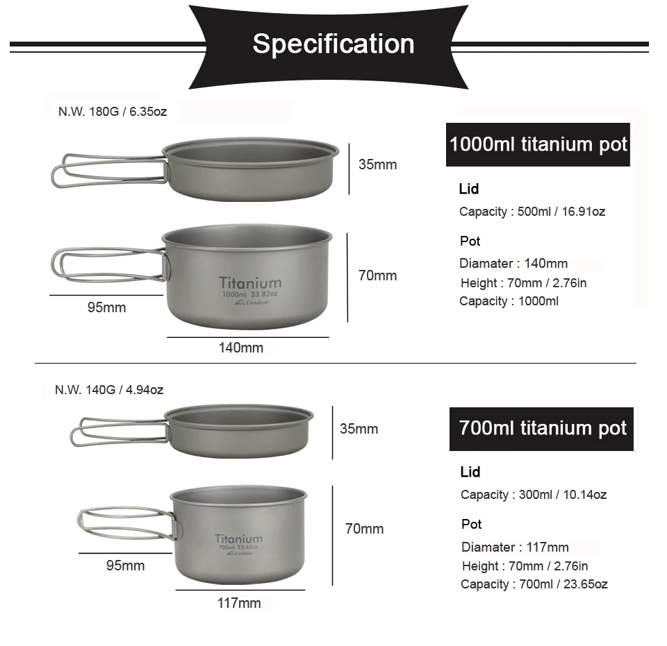 APG 초경량 티타늄 팬, 야외 캠핑 식기, 티타늄 냄 - Camping Cooking Rack 리뷰 및 가격
