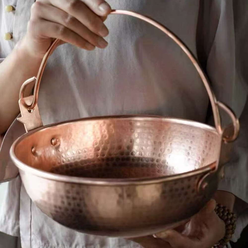 빈티지 구리 걸이형 냄비, 야외 캠핑용 두꺼운 냄비 요 - Camping Hanging Cooking Pot 리뷰 및 가격