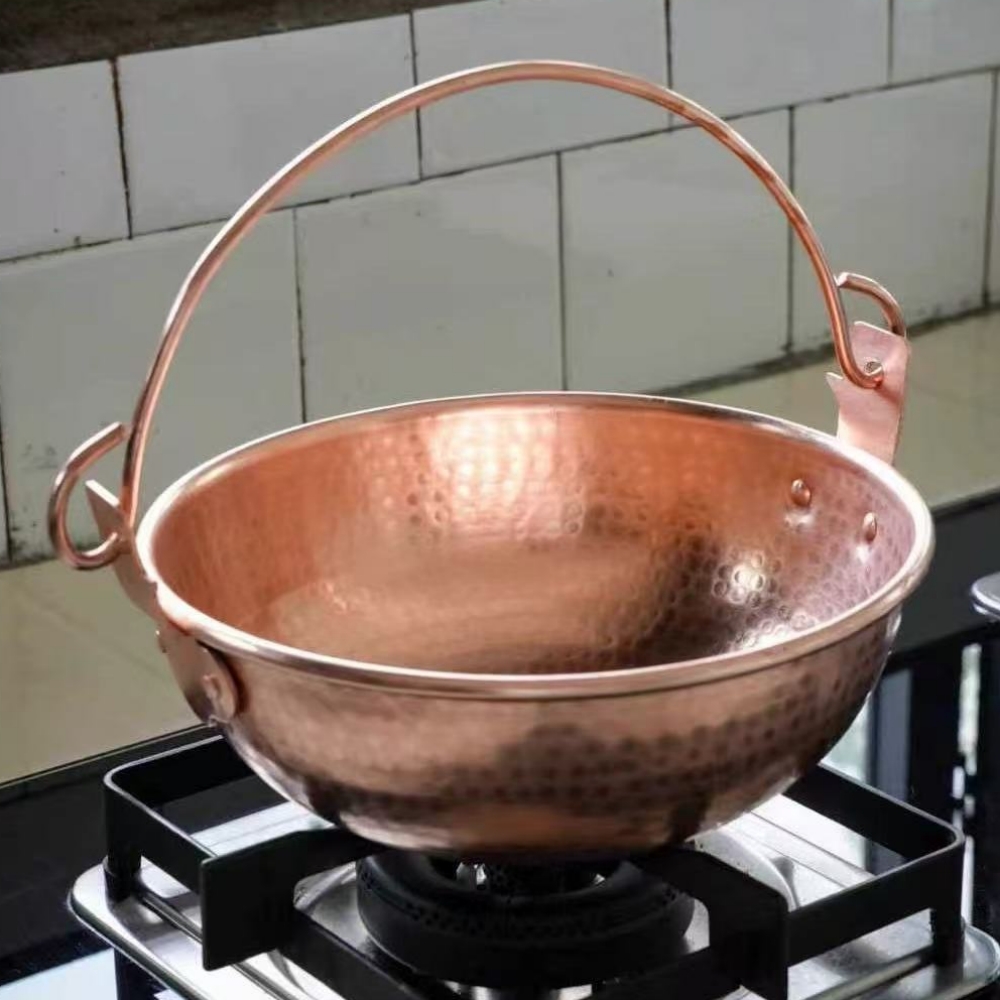 빈티지 구리 걸이형 냄비, 야외 캠핑용 두꺼운 냄비 요 - Camping Hanging Cooking Pot 리뷰 및 가격
