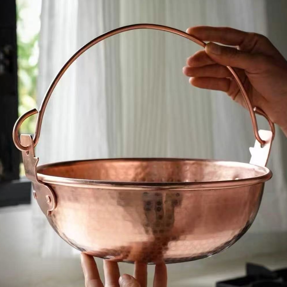 빈티지 구리 걸이형 냄비, 야외 캠핑용 두꺼운 냄비 요 - Camping Hanging Cooking Pot 리뷰 및 가격