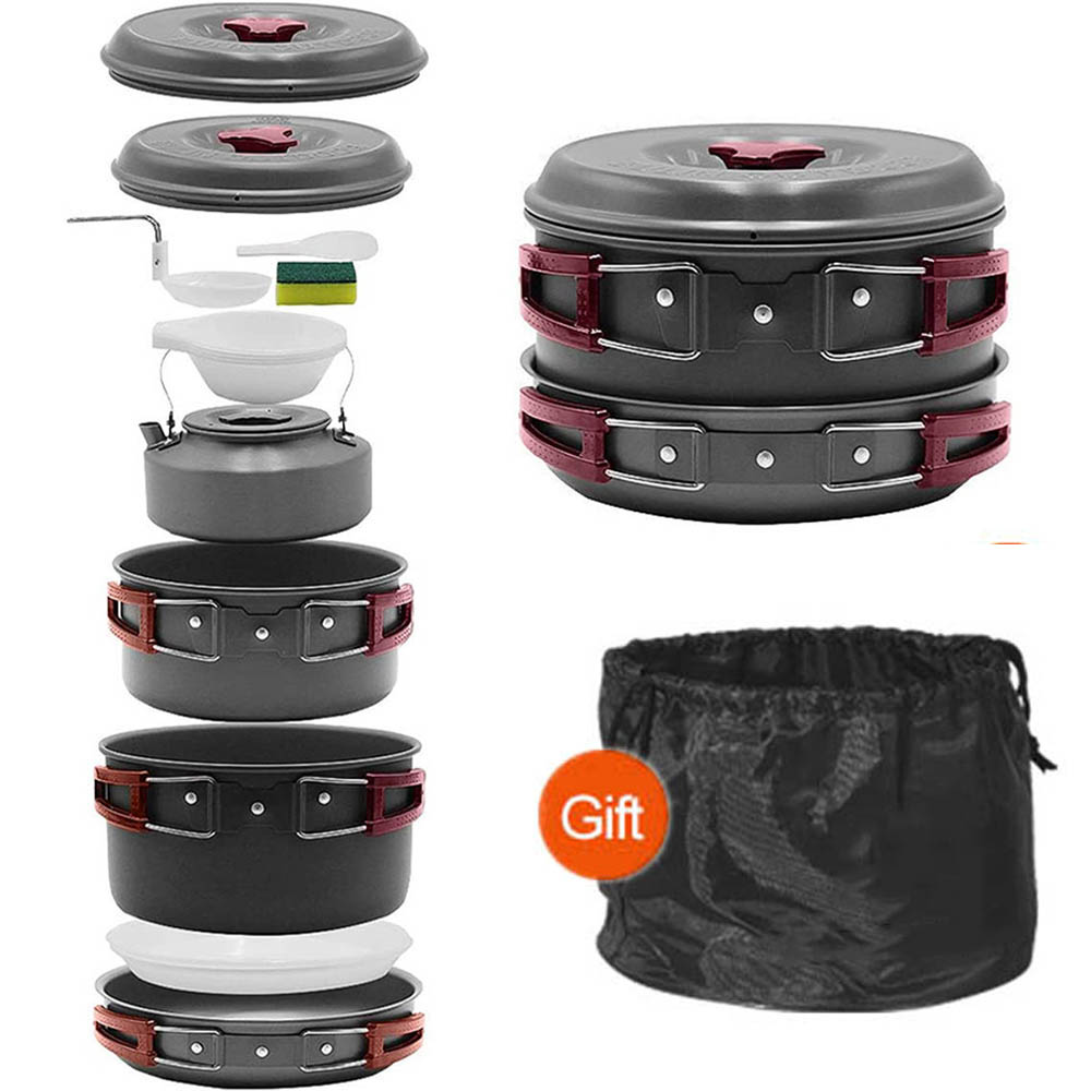 야외 요리 피크닉 세트 냄비, 하드 알루미나 휴대용 끓 - Camping Cooking Pots And Pans Set 리뷰 및 가격