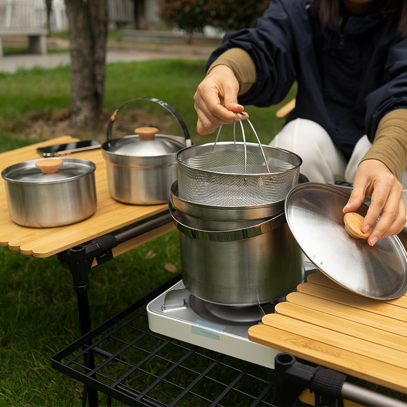 NOBANA 최신 야외 스테인레스 스틸 냄비 세트 캠핑 - Camping Cooking Rice 리뷰 및 가격