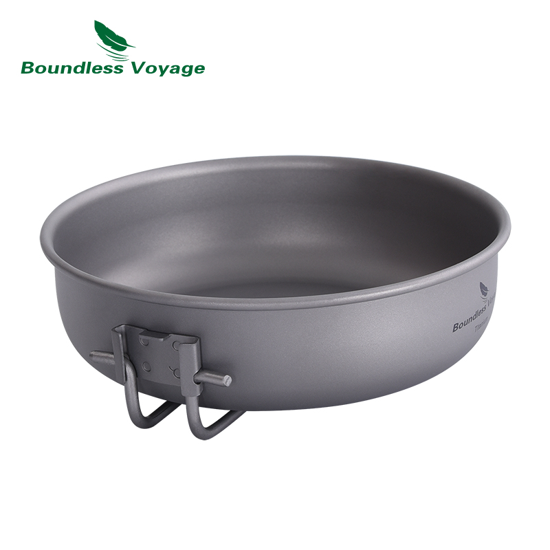 무한 항해 접이식 손잡이가있는 초경량 티타늄 프라이팬  - Camping Cooking Wok 리뷰 및 가격