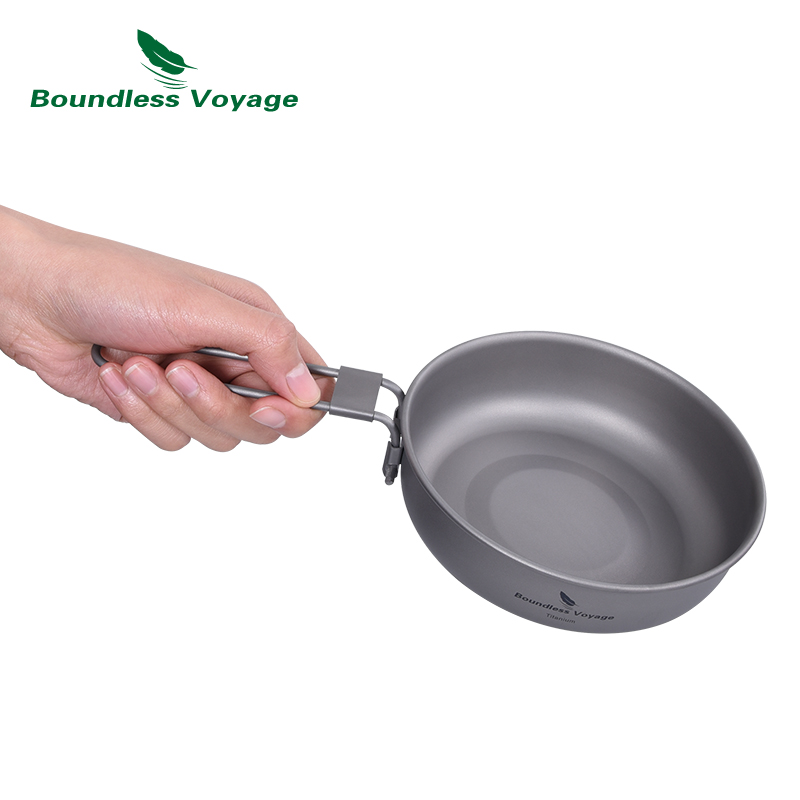 무한 항해 접이식 손잡이가있는 초경량 티타늄 프라이팬  - Camping Cooking Wok 리뷰 및 가격