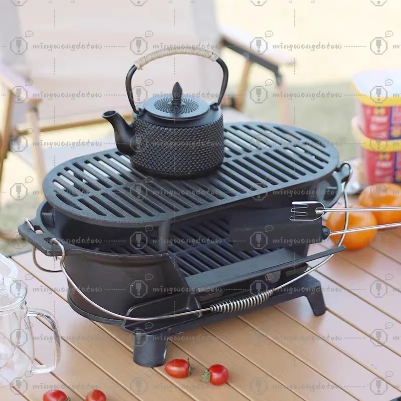 무코팅 주철 숯불 그릴, 두꺼운 그릴망이 있는 야외 캠 - Camping Cooking Cast Iron 리뷰 및 가격