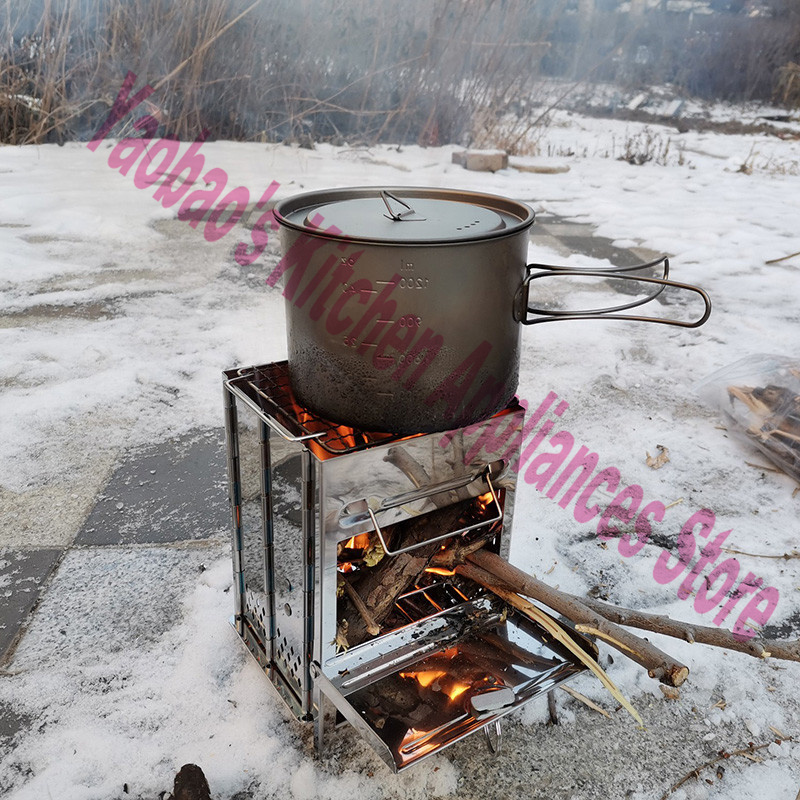 목재 난로 야외 캠핑 장비 분해 가능 휴대용 피크닉 스 - Camping Cooking Accessories 리뷰 및 가격