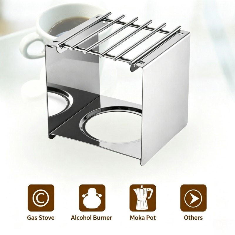 스테인리스 스틸 사각 커피 스토브 스탠드, 모카 포트  - Camping Cooking Cylinder 리뷰 및 가격