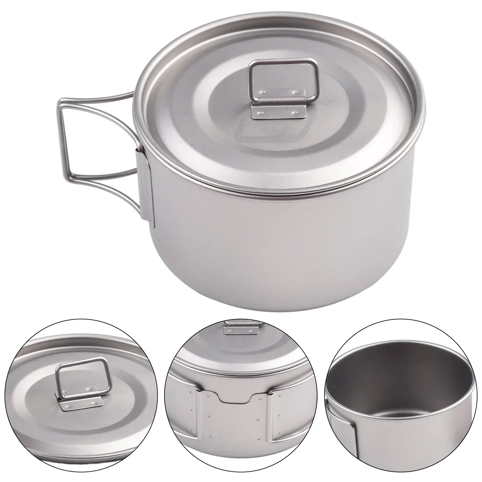 접이식 손잡이가 있는 티타늄 그릇, 캠핑 그릇, 뚜껑  - Camping Cooking Wok 리뷰 및 가격