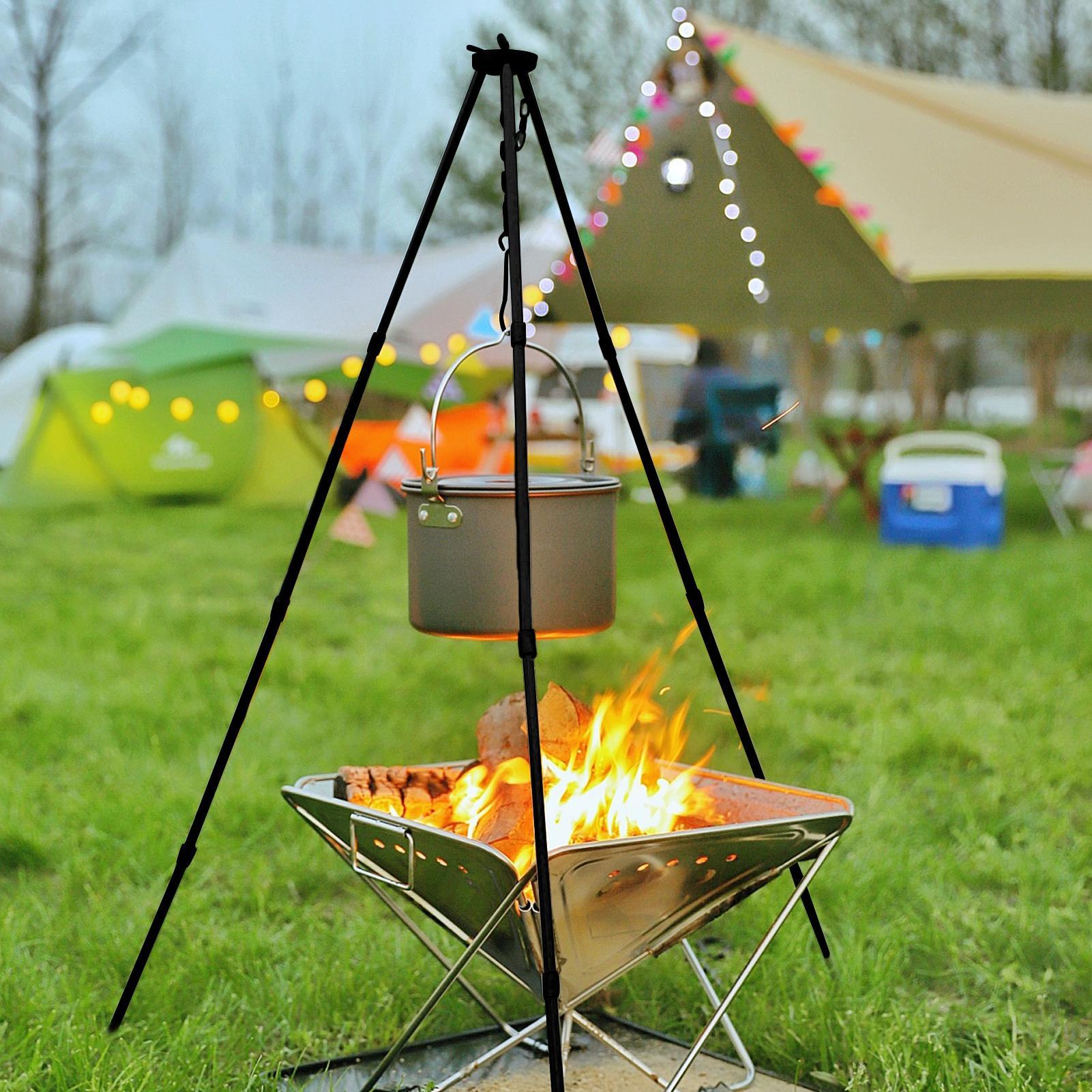 야외 대형 모닥불 삼각대 휴대용 캠핑 캠프파이어 요리  - Camping Hanging Cooking Pot 리뷰 및 가격