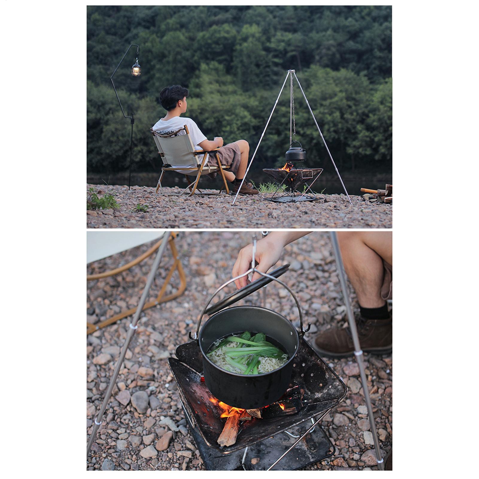 야외 대형 모닥불 삼각대 휴대용 캠핑 캠프파이어 요리  - Camping Hanging Cooking Pot 리뷰 및 가격