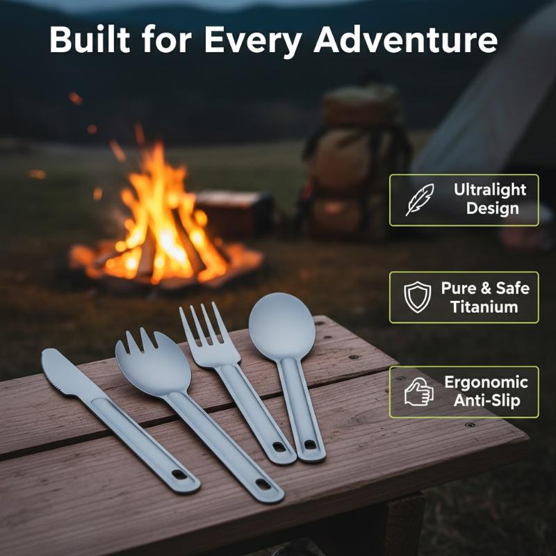 휴대용 티타늄 롱 핸들 스푼 세트 야외 캠핑 피크닉 요 - Camping Cooking Trangia 리뷰 및 가격