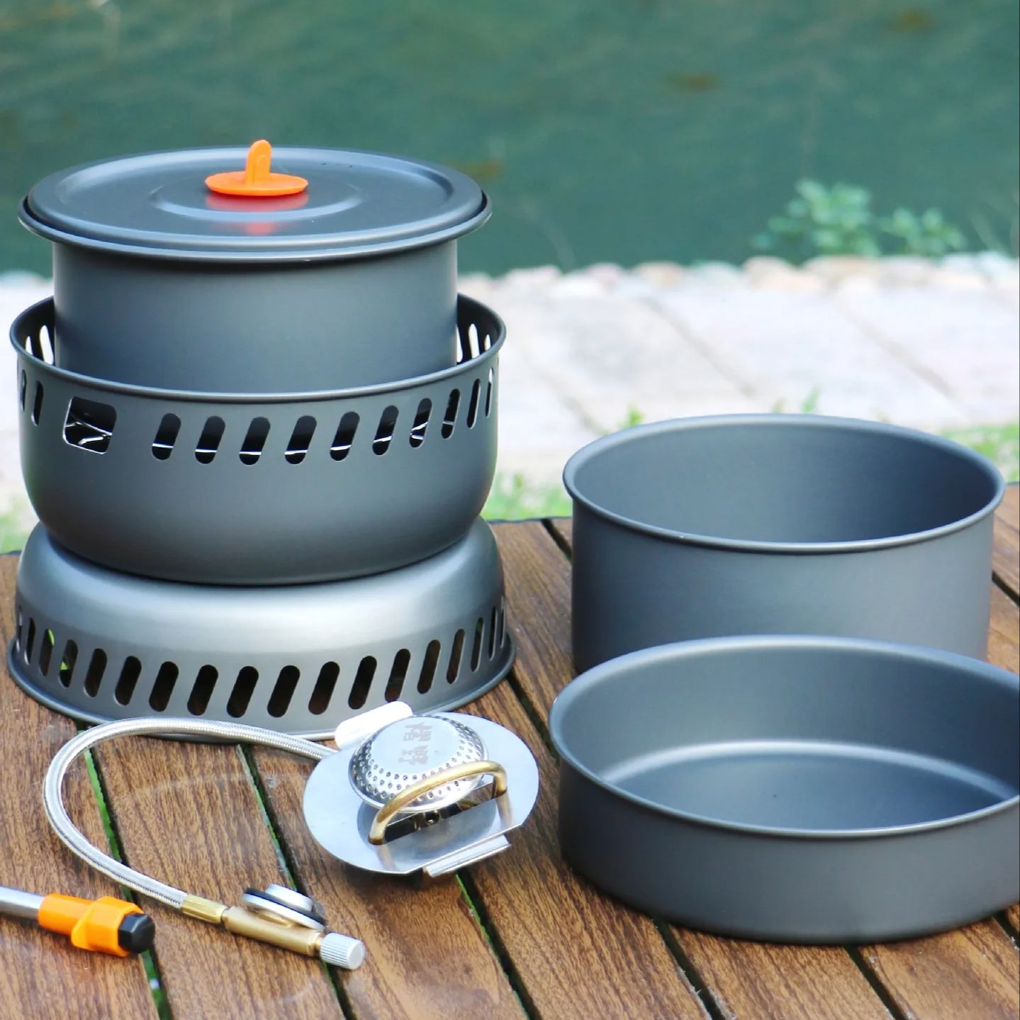 캠핑용 합금 조리기구 프라이팬 스토브 세트 XB-Q1  - Camping Cooking Pots And Pans Set 리뷰 및 가격