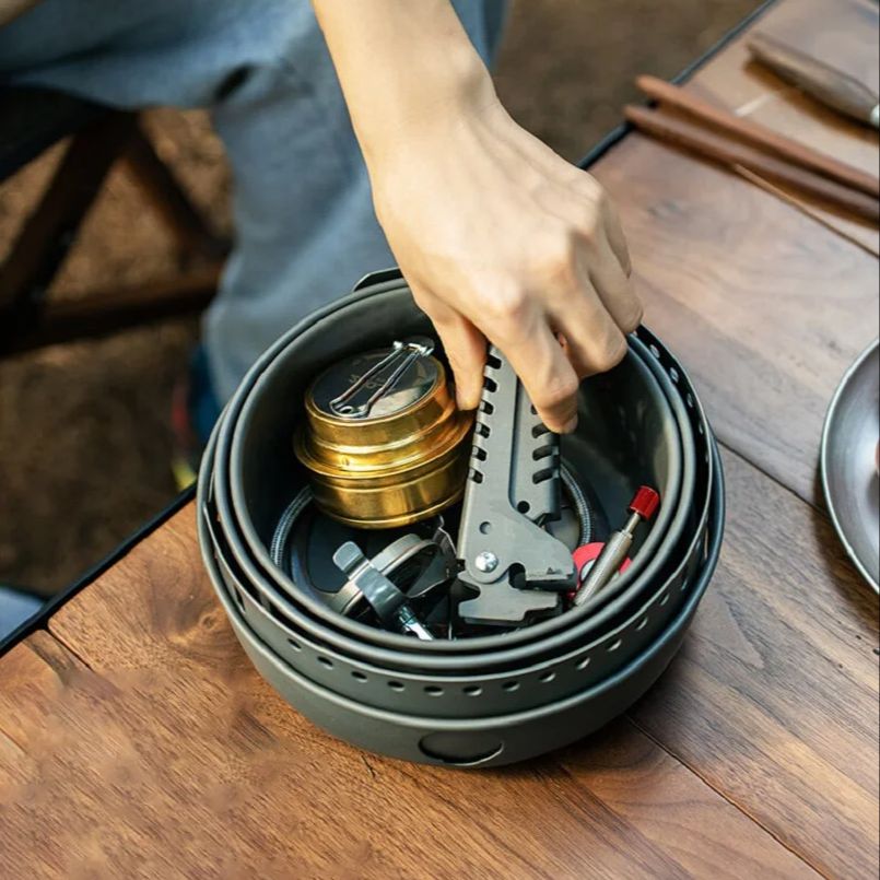 캠핑용 합금 조리기구 프라이팬 스토브 세트 XB-Q1  - Camping Cooking Pots And Pans Set 리뷰 및 가격