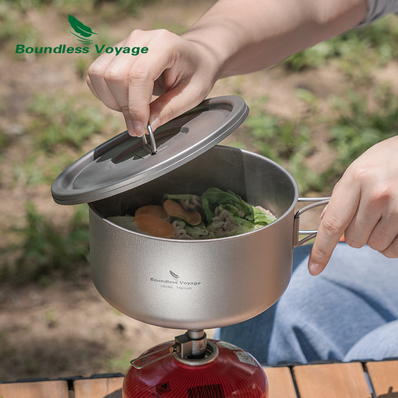 Boundless Voyage 티타늄 캠핑 냄비, 뚜껑 - Camping Cooking Accessories 리뷰 및 가격