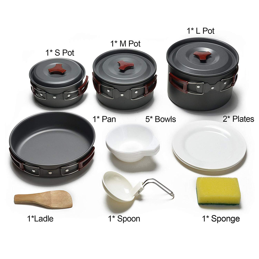 야외 캠핑 조리기구 키트, 논스틱 캠핑 팬, 경량 요리 - Camping Cooking Rice 리뷰 및 가격